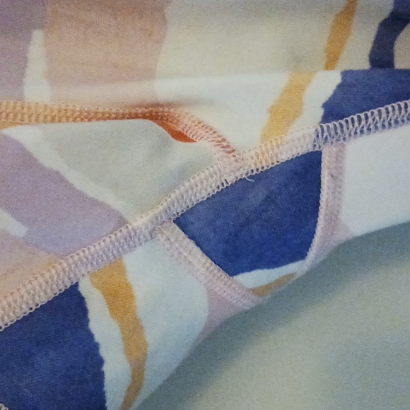 Lululemon True Self Crop Capri High Rise BLEACHER STRIPE White Iris Flow… - Picture 5 of 6